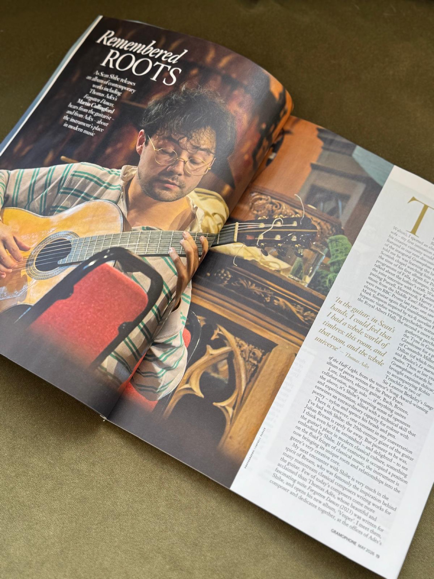 Sean Shibe featured in Gramophone magazine May 2026